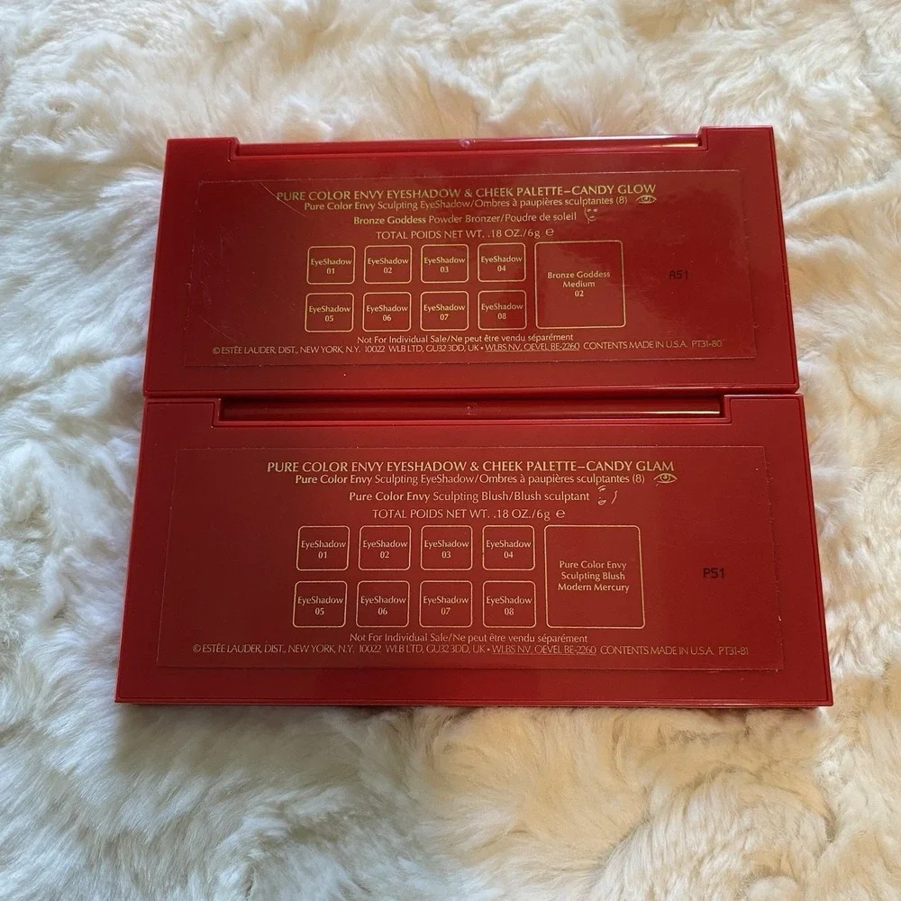 2 Estee Lauder Pure Color Envy Eyeshadow Cheek Palette CANDY GLAM & GLOW NWOB